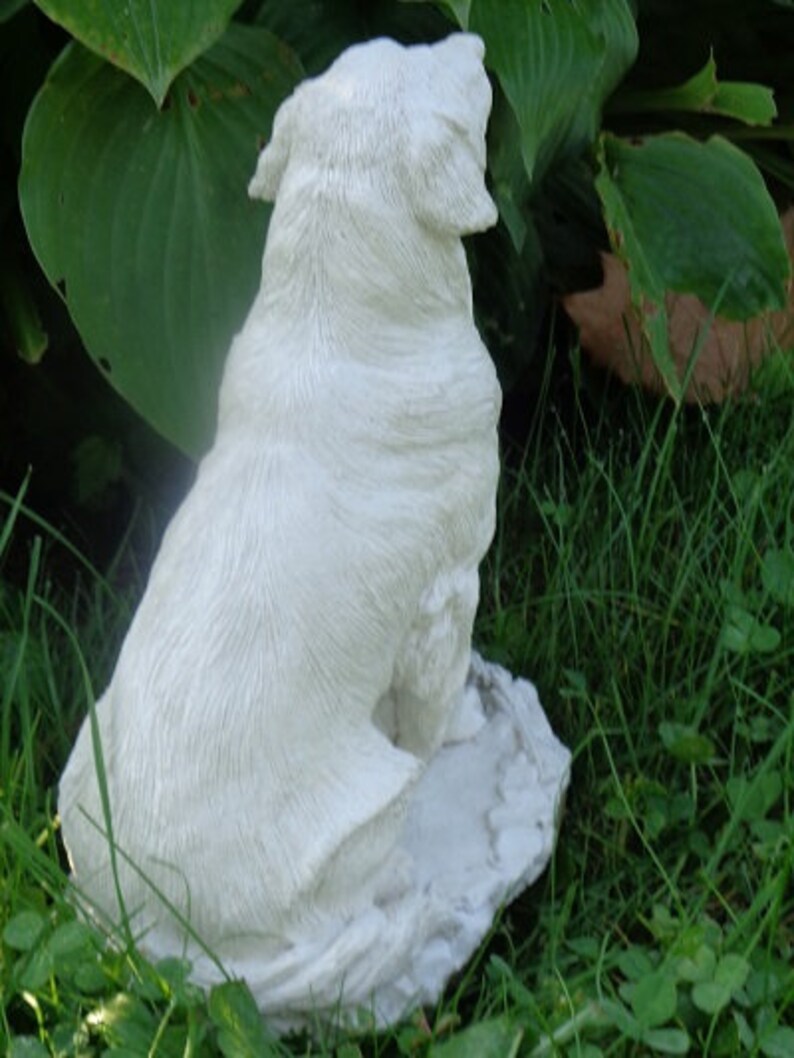 Concrete Statue Golden Retriever Golden or Cream colored Etsy