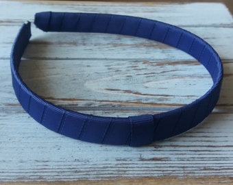 Interchangeable Hard Headband, Navy Blue Hard Headband, Back to School Headband, Girl&#39;s Headband, Hard Headbands, Uniform Headbands