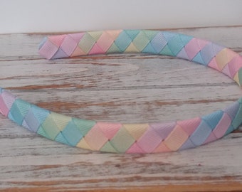 Ombre Woven Headband, Hard Headband, Diamond Weave Headband, School Headbands, Easter Headbands, Rainbow Headband