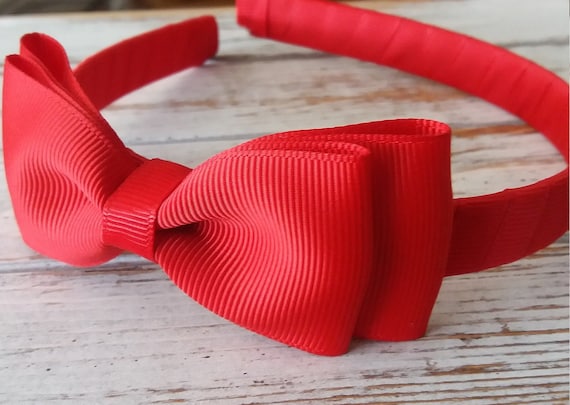 Red Bow Headband Hard Headband Tuxedo Red Hair Bow Headband Etsy Red Bow Headband Hard Headband Tuxedo Red Hair Bow Headband Etsy