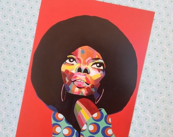 Diana Ross Postcard