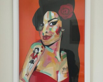 A4 stampa limitata dell'edizione di Amy Winehouse