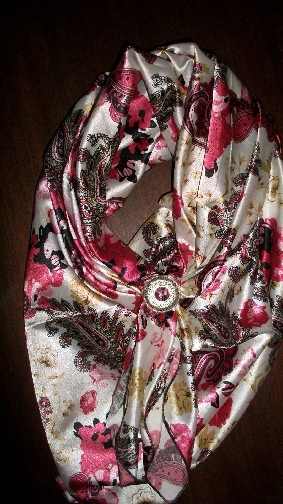 Pink and Black Paisley Wild Rag - Etsy