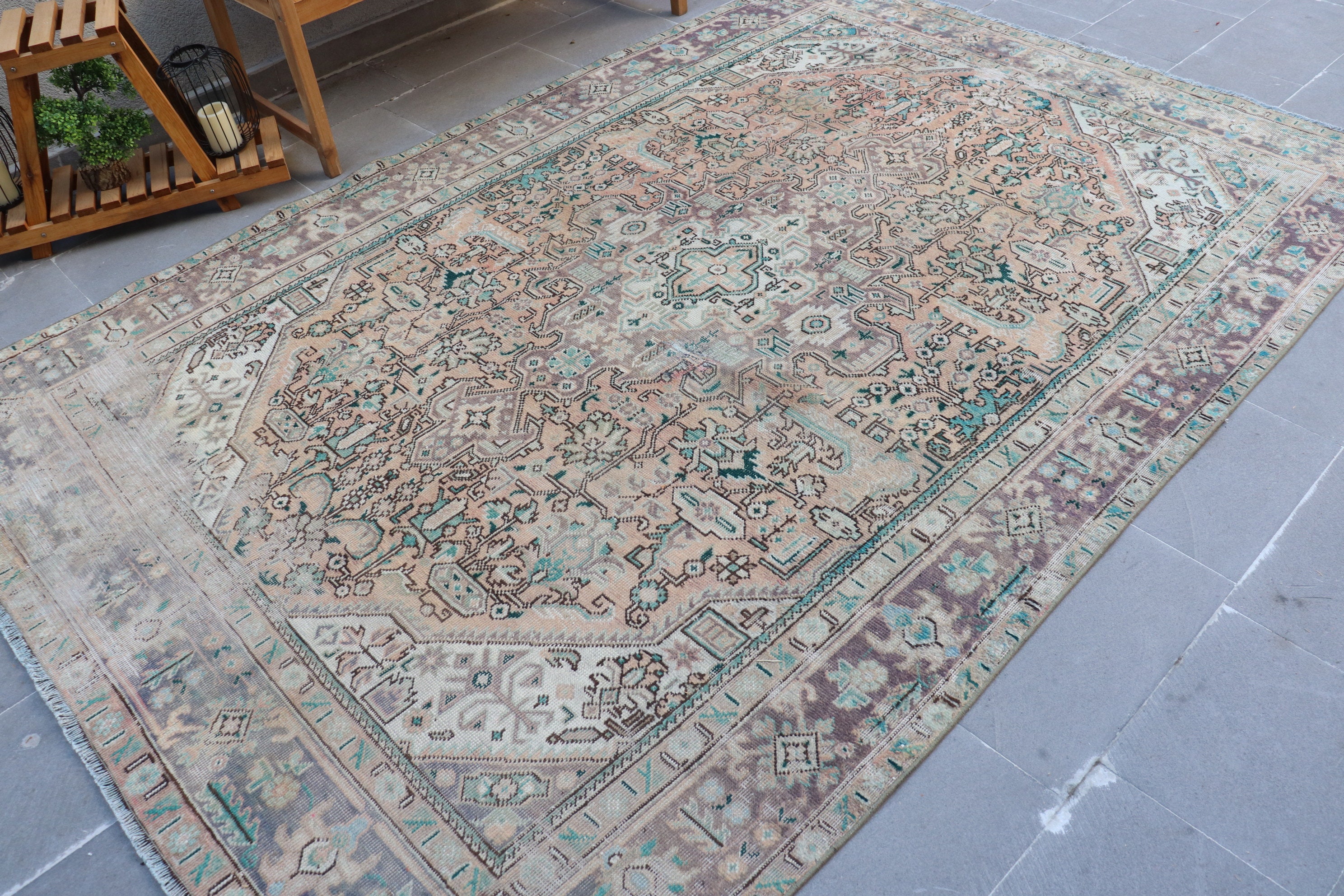 Turkish Rug Large Rug 6.4x9.3 ft Vintage Rug Oriental Rug Etsy