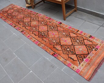 ヘルキラグ、トルコラグ、ヴィンテージラグ、2.3 x 12.1フィートの