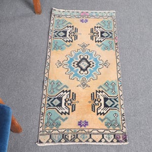 Turkish Rug, Vintage Rug, 2x3 Small Rugs, Antique Rug, Rugs For Entry, 1.5x3.2 ft Yellow Rug, Neutral Anatolian Rug, Modern Door Mat,