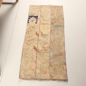 Turkish Rug, Antique Rug, Beige Kitchen Rugs, Vintage Rug, 1.7x3.6 ft Small Rug, Entryway Rug, Rugs For Gift, Decorative Bathroom Rugs