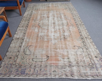 Turkish 6.4x10.2 Ft Rug, Vintage Large Rug, Gray Rug - Etsy