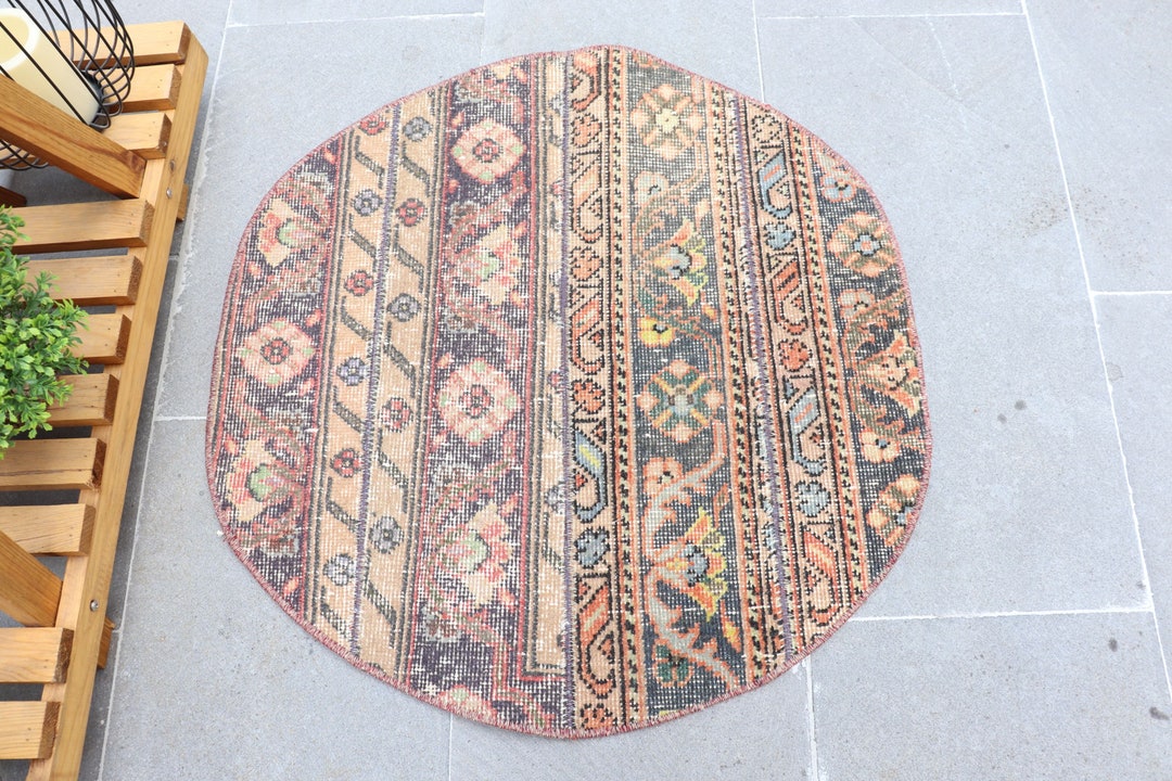 Oushak Rugs, 2.2x2.3 Ft Small Rugs, Turkish Rug, Purple Home Decor Rug ...