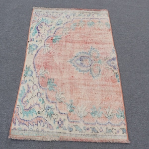 Rugs For Entry, Vintage Rug, Anatolian Rugs, Turkish Rug, Small Accent Rug, Red Kitchen Rugs, 2.7x4.3 ft Small Rugs, Handwoven Nursery Rug