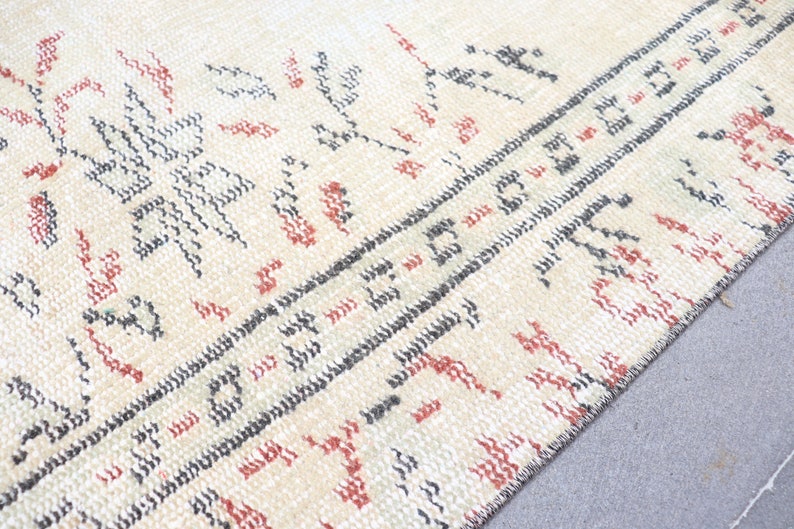 Handmade Rug Oushak Rug Antique Rug 4.9x9.1 ft Oriental Rug Large Rug Faded Rug Salon Rug Vintage Rug Turkish Rug Wool AO- 4679