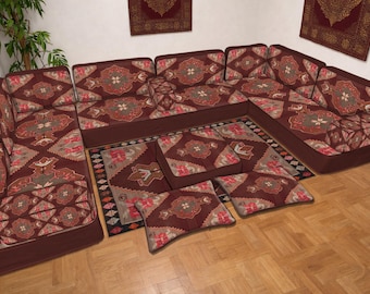 Fodera Per Cuscino Da Pavimento Rotondo Vintage - Patchwork Ricamato Rosa, 55 Cm, Stile Khambadiya - 2
