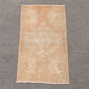 Anatolian Rug, 1.4x2.4 ft Small Rugs, Rugs For Nursery, Beige Cool Rugs, Gift For Him, Vintage Rug, Turkish Rug, Handwoven Wall Hanging Rug