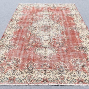 Antique Rug, 6x9 ft Large Rugs, Rugs For Living Room, Beige Anatolian Rugs, Turkish Rug, Vintage Rug, Large Vintage Rug