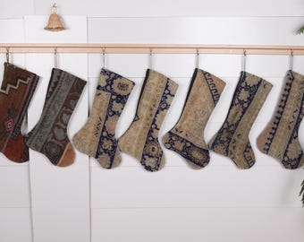 Calza antica, decorazioni natalizie, calza natalizia decorativa, calza Kilim decorativa, calza decorativa, calza etnica, calza regalo,