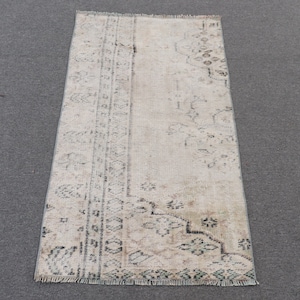 Turkish Rug, 2.4x4.3 ft Small Rugs, Antique Rug, Vintage Rug, Beige Anatolian Rugs, Gift For Him, Rugs For Gift, Outdoor Wall Hanging Rug