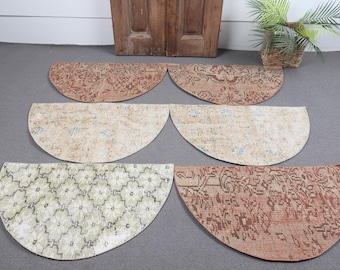 Vintage Turkish Kilim Doormat, Handmade Wool Rug, 18x30 inches Eco-Friendly, Washable, Custom Size Entry Mat, Bathroom Rug, Unique Door Mat