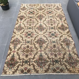 Anatolian Rugs, 3.8x6.5 ft Area Rugs, Green Kitchen Rugs, Rugs For Living Room, Turkish Rug, Vintage Rug, Gift For The Home