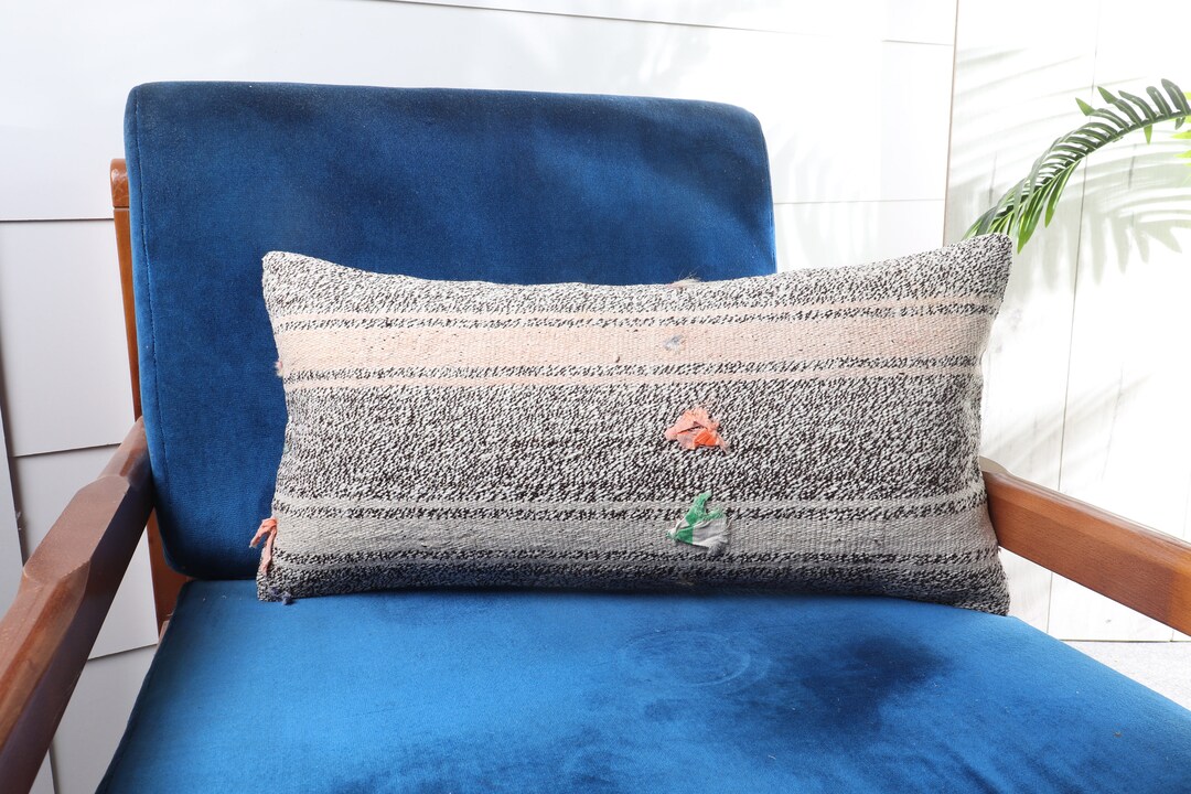 Almohada Estampada Kilim Funda De Cojín Decorativas Turco Estampad Fundas Oriental Decoración Almohadas Sofá De Algodón étnico Vintage Estilo Bohemio Estampado De Kilim Turco (20 X 40 Cm