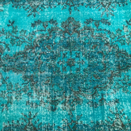 Blue Rug, Area Rug, Turkish Rug / 4 x 6.3 ft / Vintage Rug / Oushak Rug / Saloon Rug, Designer Rug, Nomadic Rug, shops Living Room Rug AO- 336
