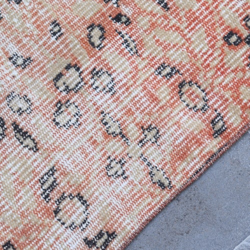 Vintage Rug, Corel shops Rug, 4.7x7.6 ft, Turkish Rug, Organic Rug, Floral Rug, Oushak Rug, Muted Rug, Handmade Rug, Decor Rug, AO- 2758