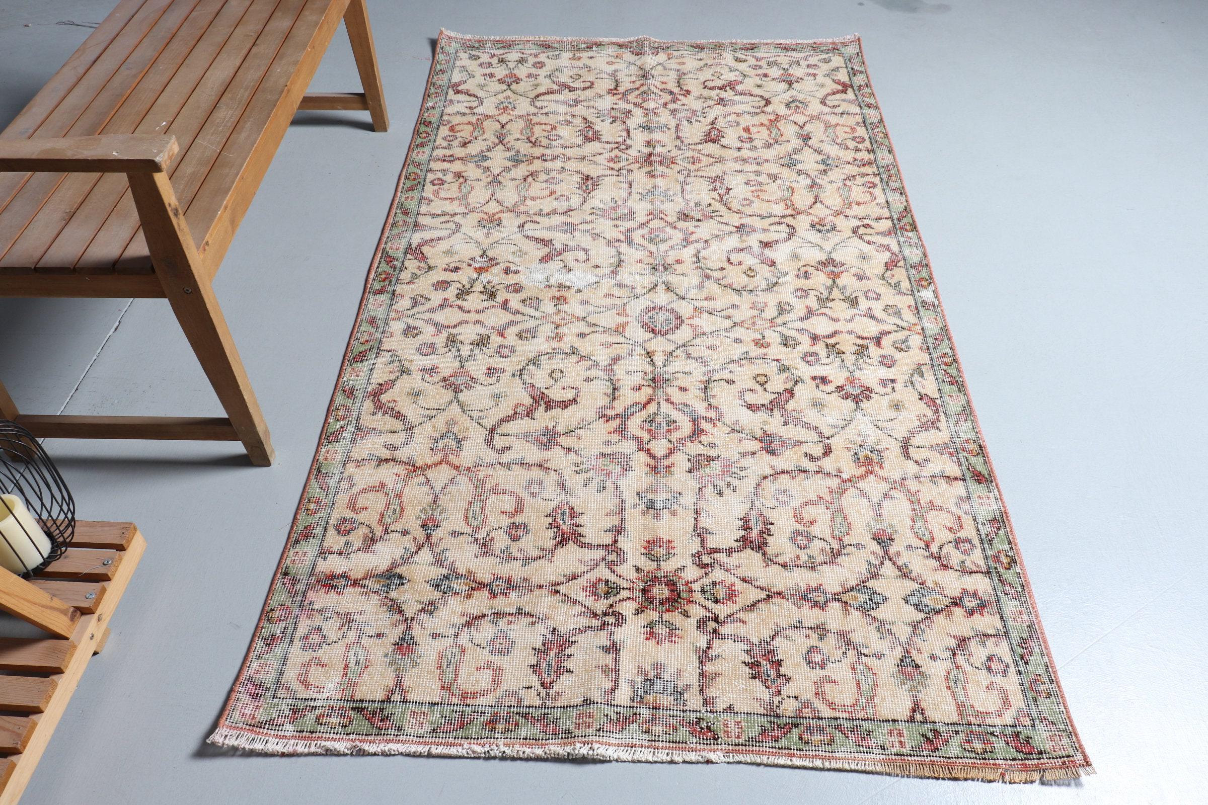 トルコ絨毯 4 x 7 フィート ヴィンテージ 122 x 227 cm