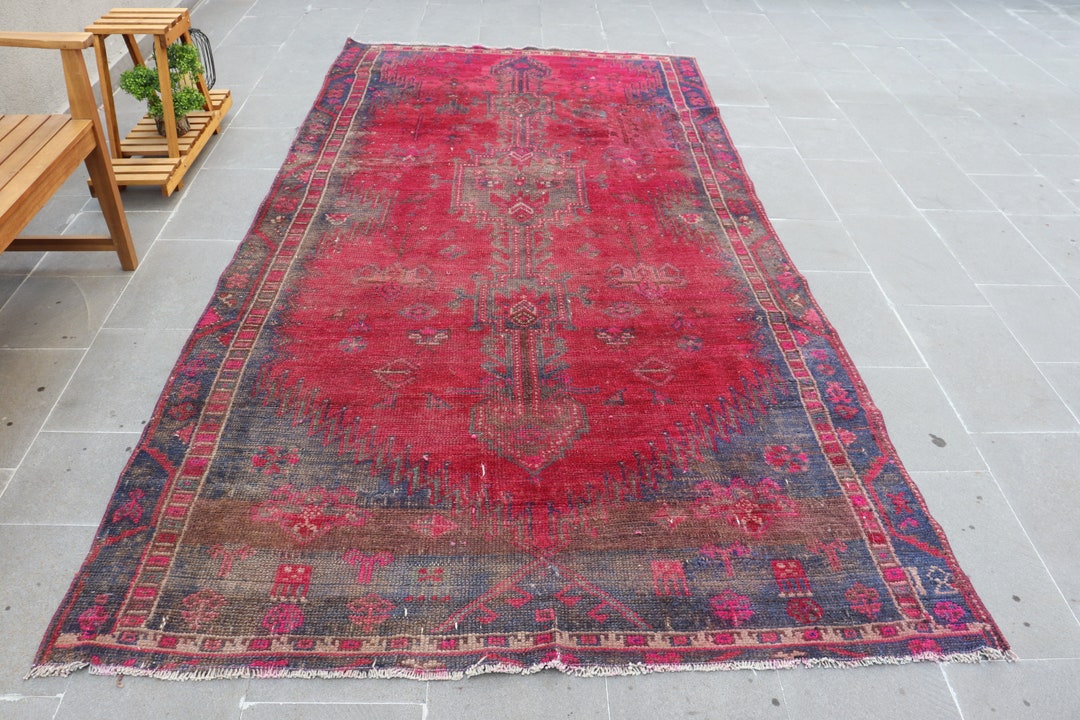 5.2x10.4 Ft Large Rug, Vintage Rug, Turkish Rug, Pink Cool Rug, Gift ...