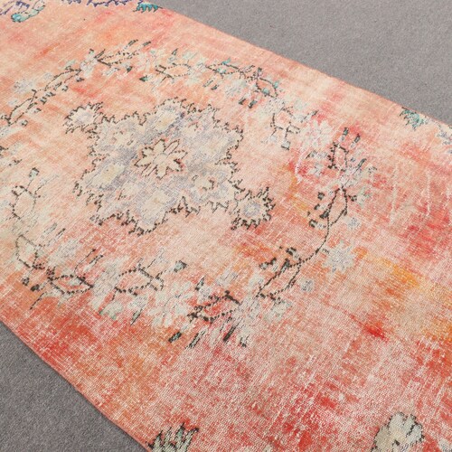 Turkish Rug, Area Rug, Vintage Rug, Home Decor Carpet, 51x93 inches Red Rug, Bohemian Floor shops Rugs, Indoor Rugs, 9746