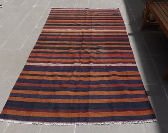 Large Kilim, Vintage Kilim, Outdoor Kilim, Turkish Kilim, Office Kilim, Orange Kilim, Bedroom Kilim, Vintage Kilim Rugs For Salon, Living Ro