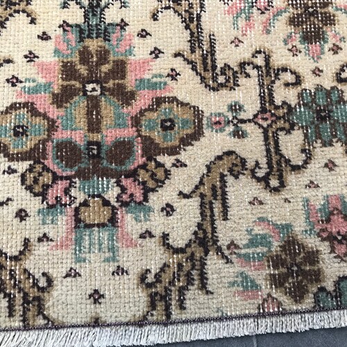 Shops Turkish Rug, 3.8 x 6.5 ft , Vintage Rug, Oushak Rug, Antique Rug, Turkey Carpet, Area Rug, Geometric Rug, Floral Rug, Designer Rug AO- 1294