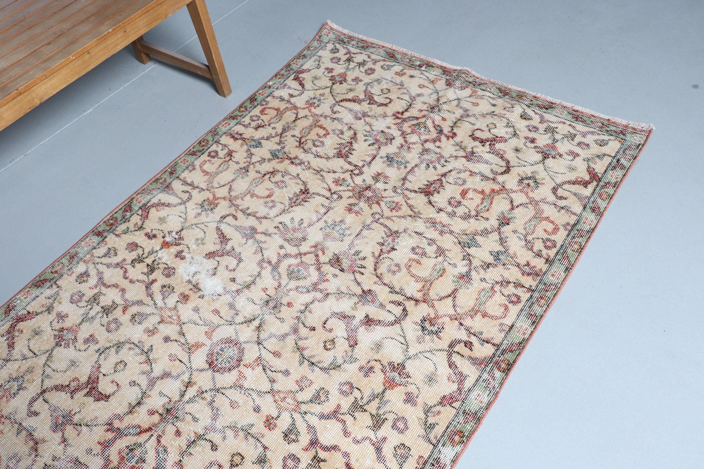 トルコ絨毯 4 x 7 フィート ヴィンテージ 122 x 227 cm