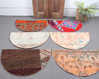 Turkish Kilim Doormat, Handmade Vintage Wool Rug, 18x30 inches Eco-Friendly, Washable, Custom Size, Entryway Mat, Bathroom Rug, Door Rug,