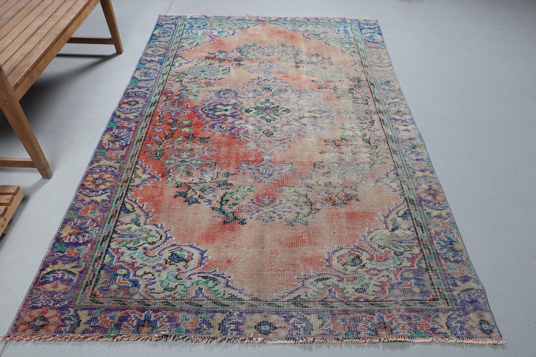 Large Antique Rug Vintage Rug, Large Area Rug, Antique Rugs, Red Kurdish Rugs, Turkish ...