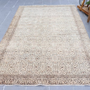Vintage Rug, Brown Bedroom Rug, Gift For Him, Turkish Rug, Rugs For Bedroom, Kayseri Rug, 5.7x9 ft Large Rug, Office Salon Rug
