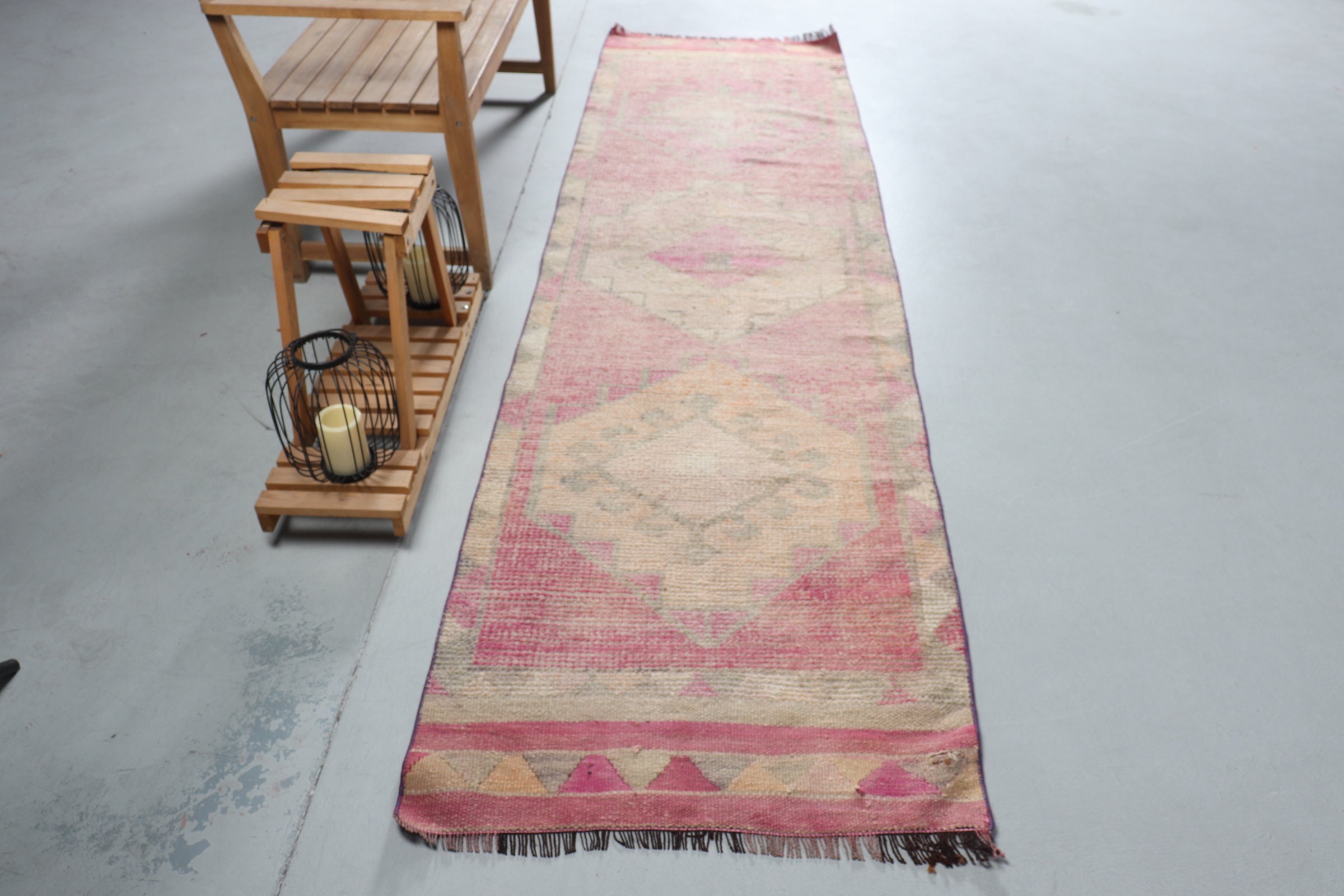 Vintage Rug, Herki Rug, Runner Rug, Turkish Rug, Stair Rug, 34x121