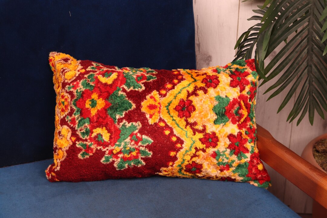 Boho Pillow Sham Cover, Home Decor Pillow, 12x20 Kilim Cushion