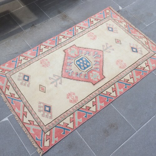 Muted Rug, Anatolian Rug, Turkish Rug, 2.4x4.1 ft, Small Rug, Door Mat, Vintage Rug, shops Oriental Rug, Wool Rug, Oushak Rug, Antique Rug, 5753
