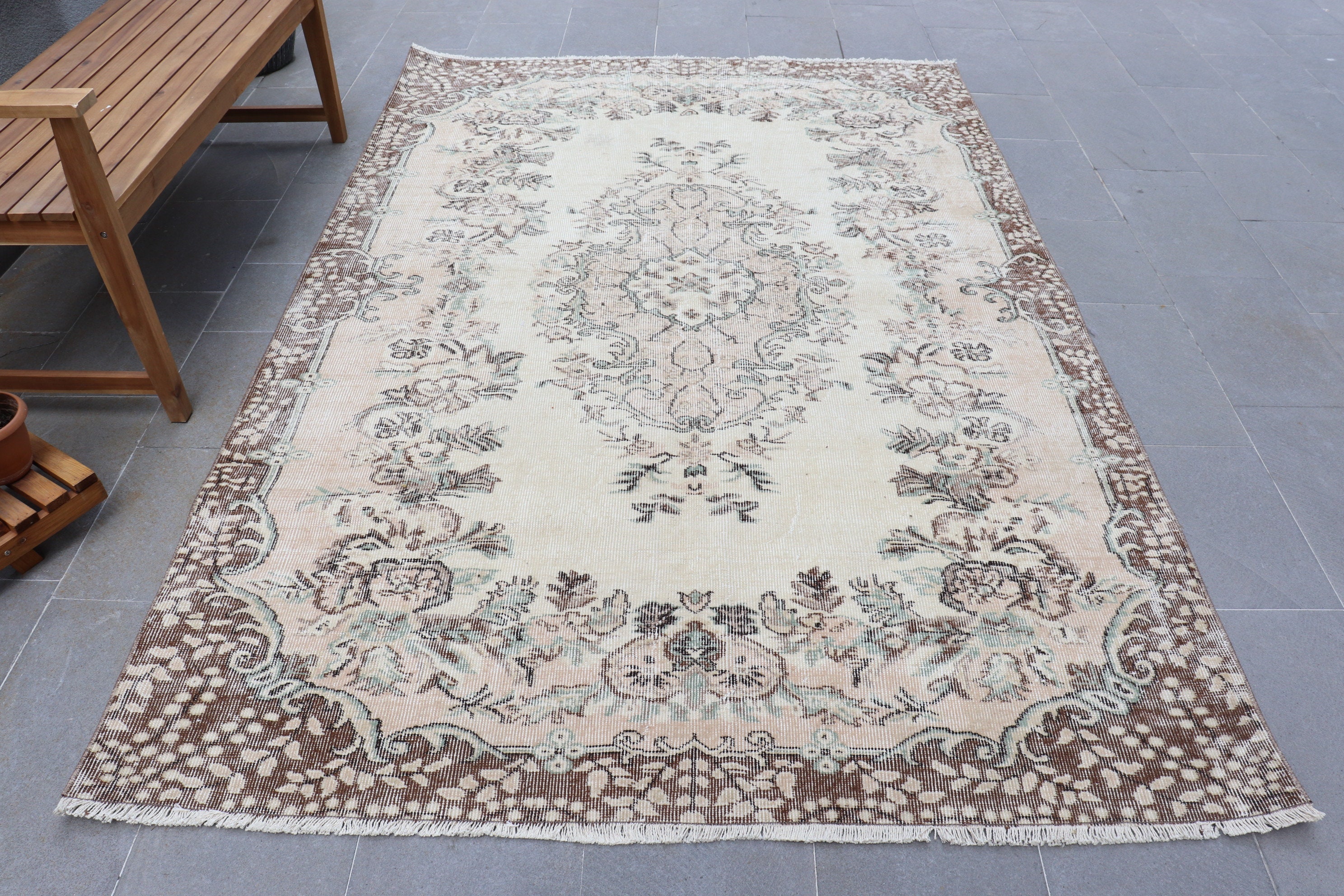 Antique Rug, 5.6x8.5 Ft Large Rugs, Vintage Rug, Turkish Rug