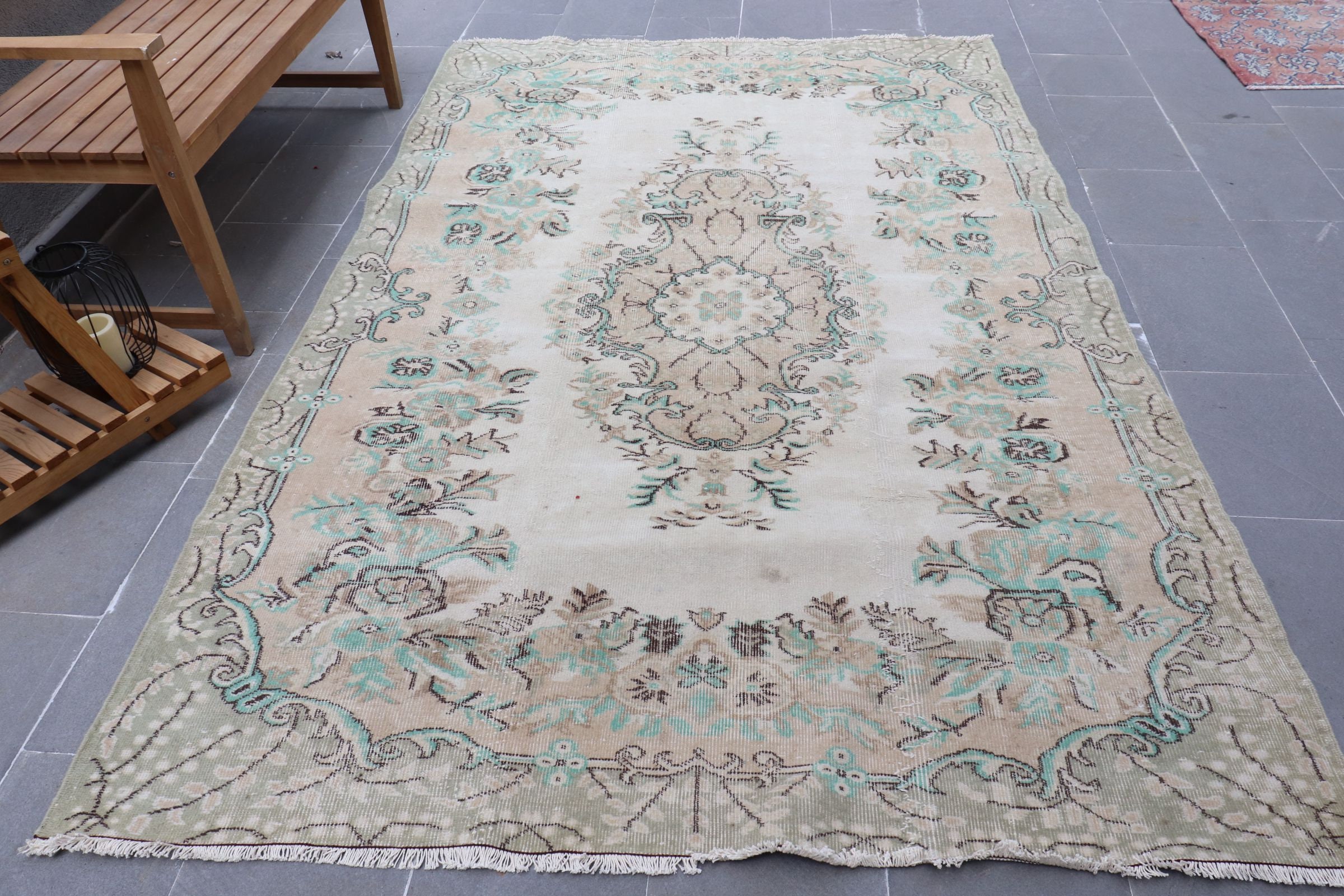 5.7x9 Ft Rug, Large Vintage Rug, Blue Oriental Rug - Etsy Canada