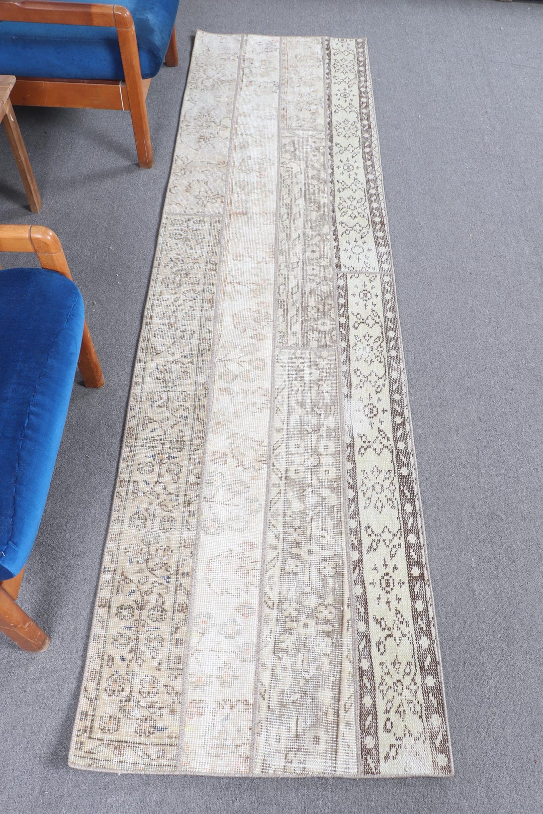 Vintage Turkish Rug 2.3x8.7 Ft (70x264 Cm), White Polka Dot Rug - Etsy