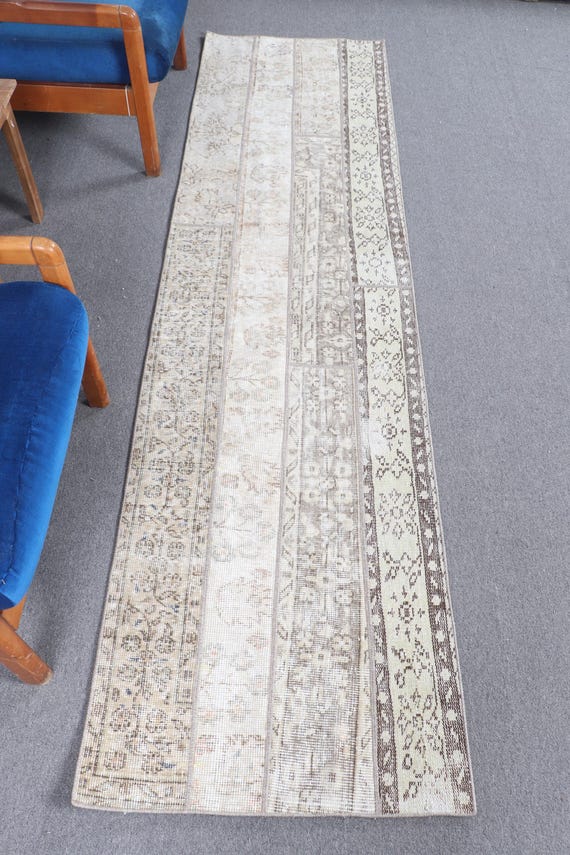 Vintage Turkish Rug 2.3x8.7 Ft (70x264 Cm), White Polka Dot Rug - Etsy