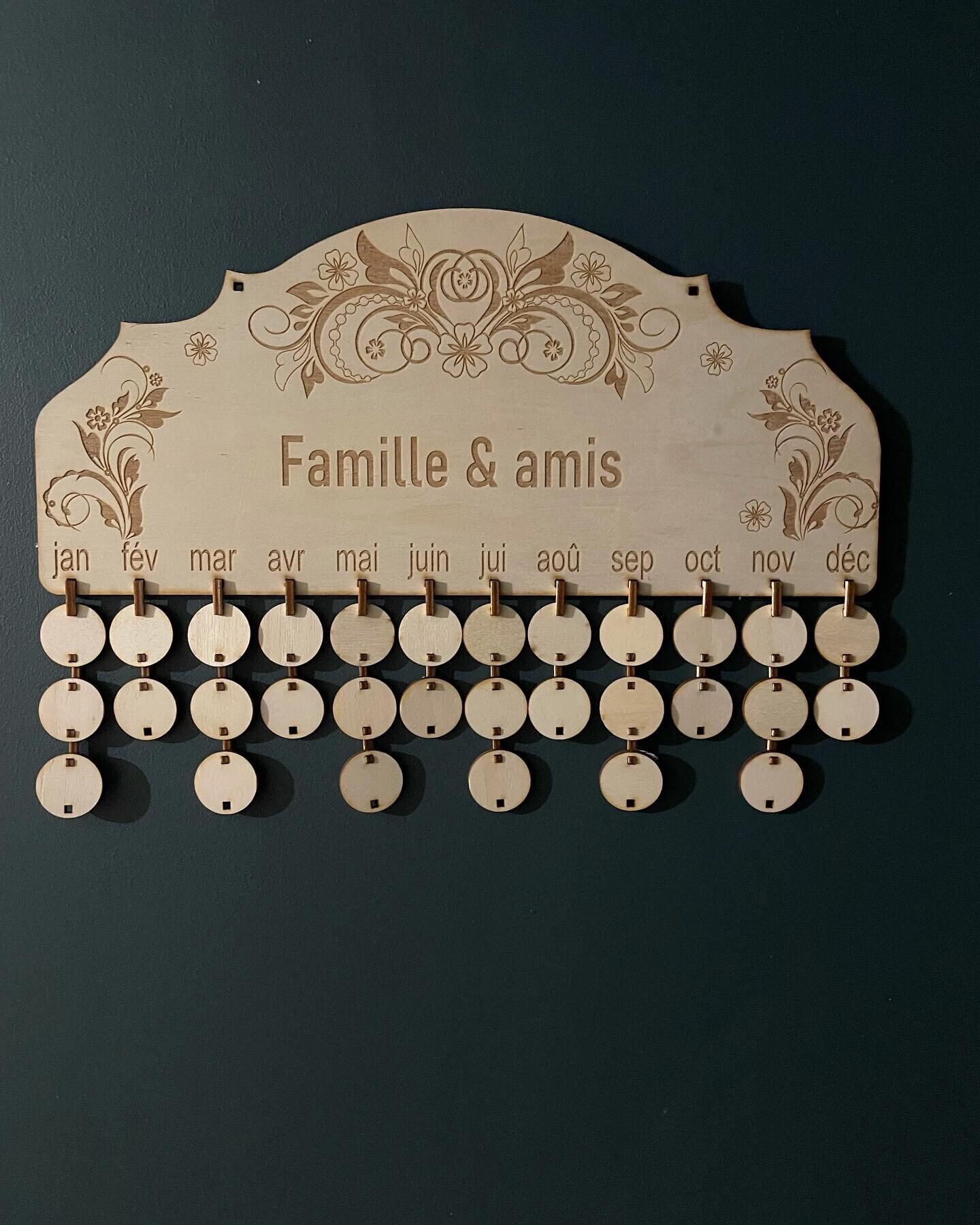 Calendrier Anniversaire Arabesques