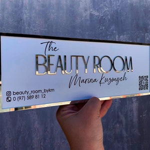 Custom acrylic Shop Sign. 3D acrylic door sig Business sign Salon door sign. Treatment room, boutique logo design, nursery name sign