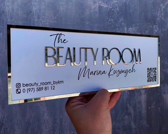 Custom acrylic Shop Sign. 3D acrylic door sig Business sign Salon door sign. Treatment room, boutique logo design, nursery name sign