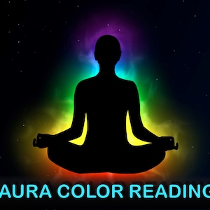 Guía espiritual de energía psíquica Aura ciega Lectura del color del tarot a la misma hora. Aura print • aura cleansing • aura gradient • energy clearing