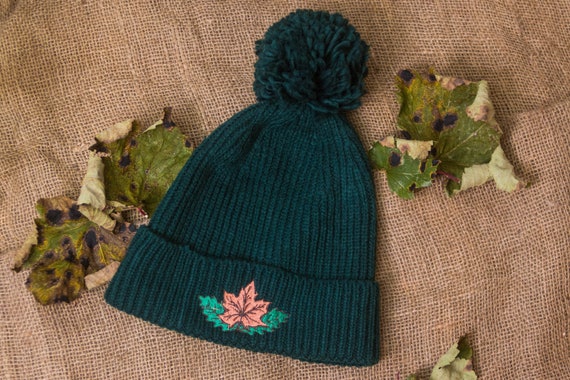 embroidered bobble hats