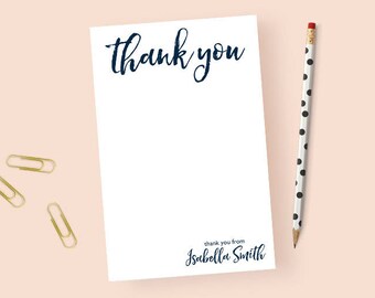 Thank you Notepad Personalized Notepad Thank you, Personalized Thank you Note Pad, Personalized Stationary Notepad, Stationery Pad 5.5 x 8.5