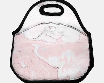 marble effect lunch bag