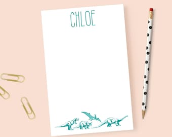 Personalized Sticky Notes With Dinosaur Design and Custom Name - Etsy
