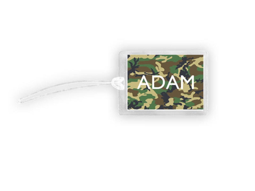 Camo Luggage Tag Custom Luggage Tag for Men Personalized Etsy